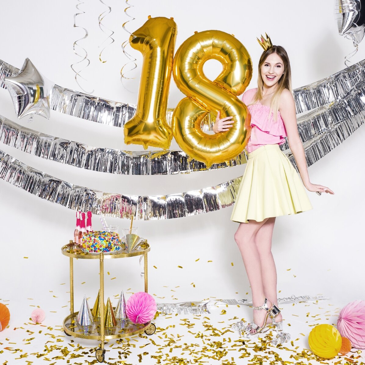 Ballons - Chiffres dorés 86 cm
