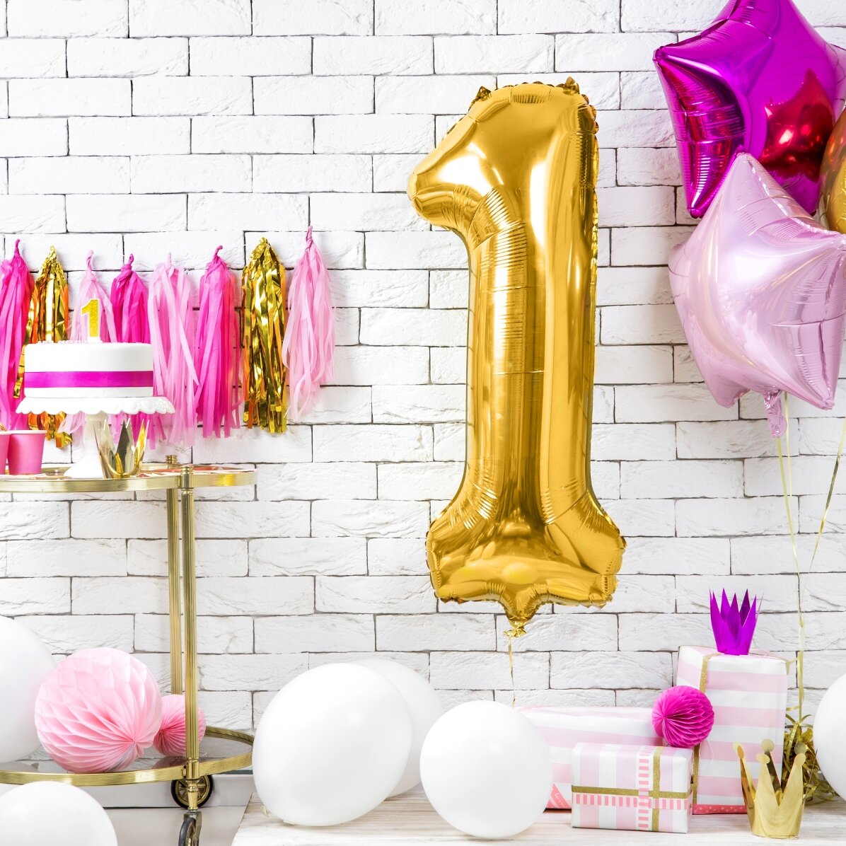 Ballons - Chiffres dorés 86 cm