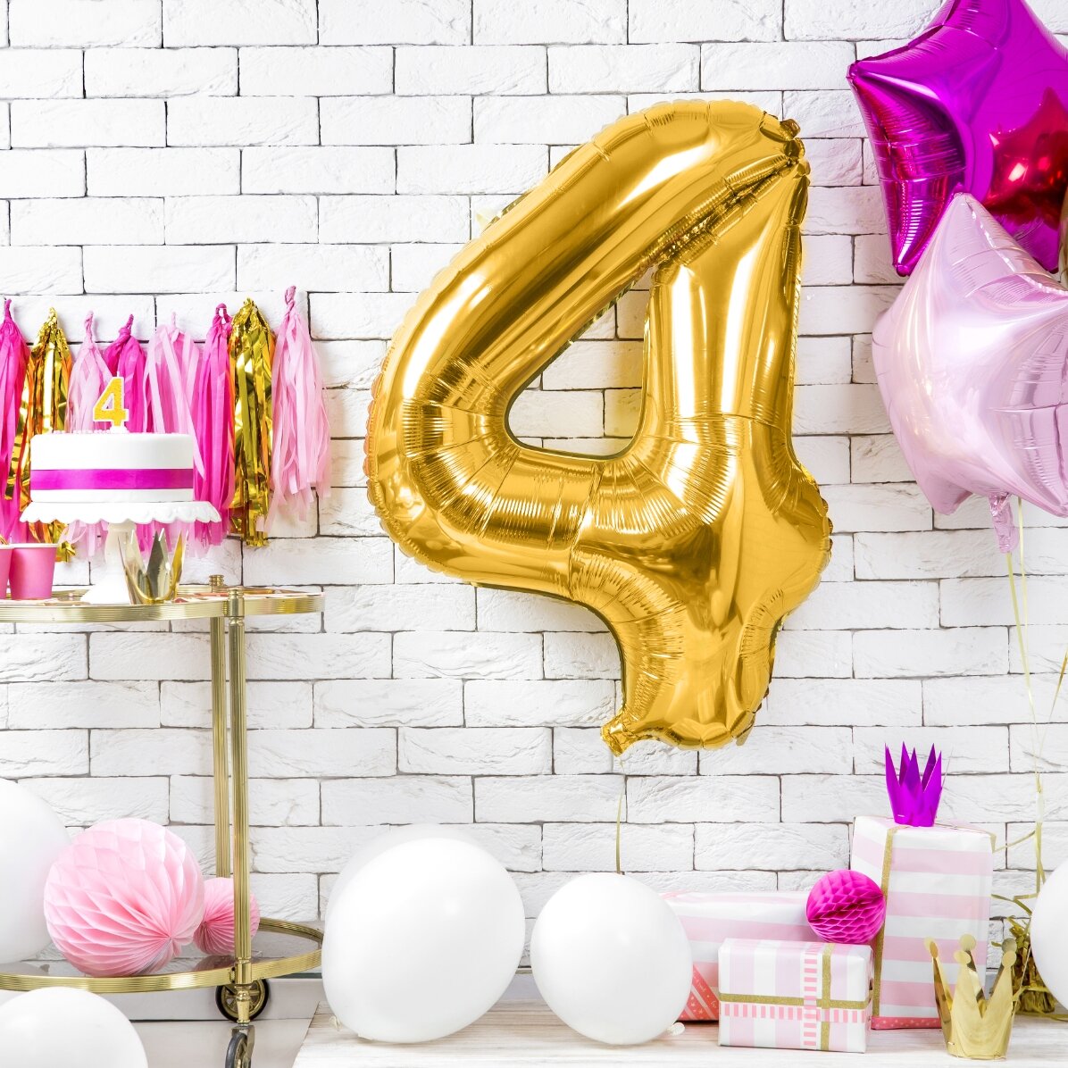 Ballons - Chiffres dorés 86 cm