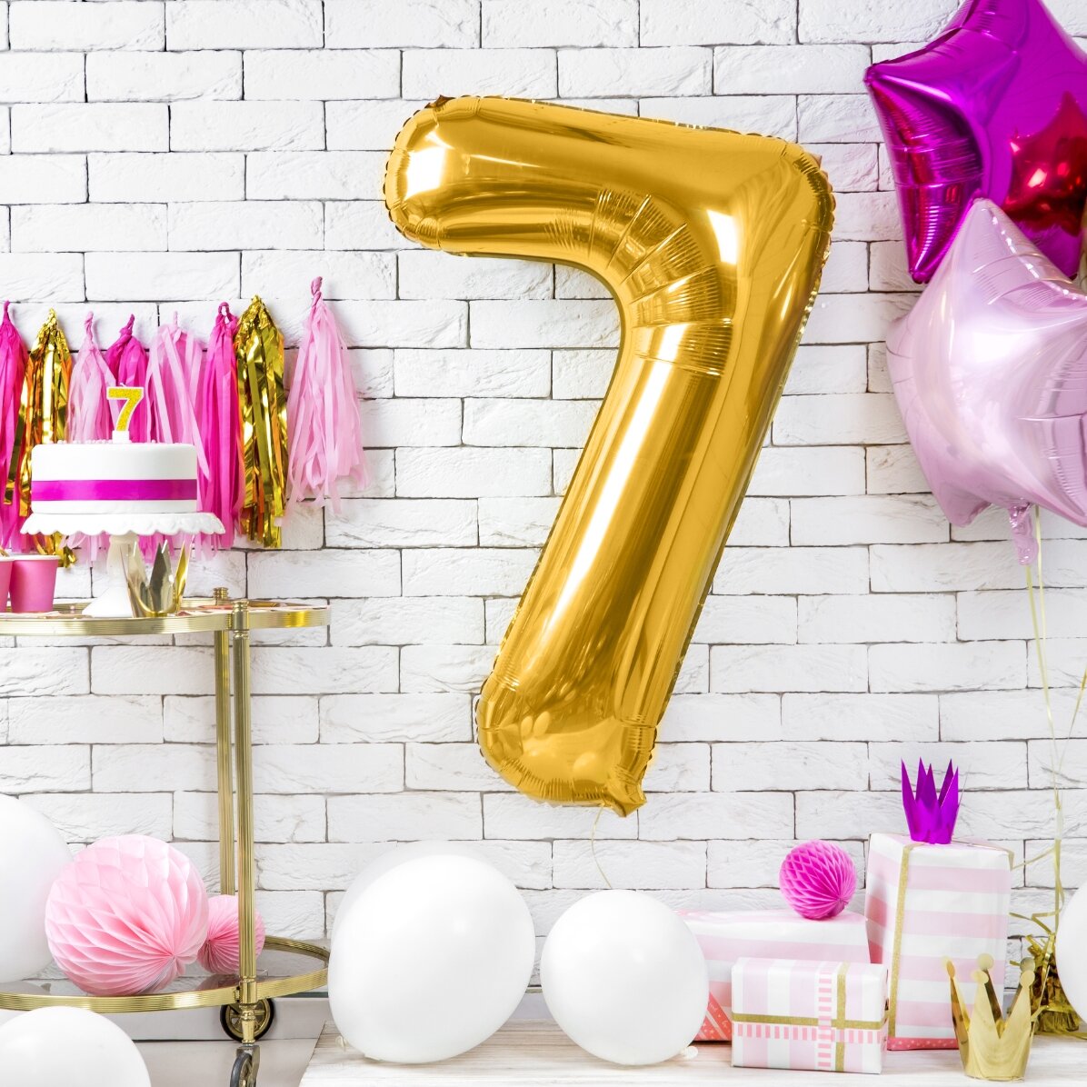 Ballons - Chiffres dorés 86 cm