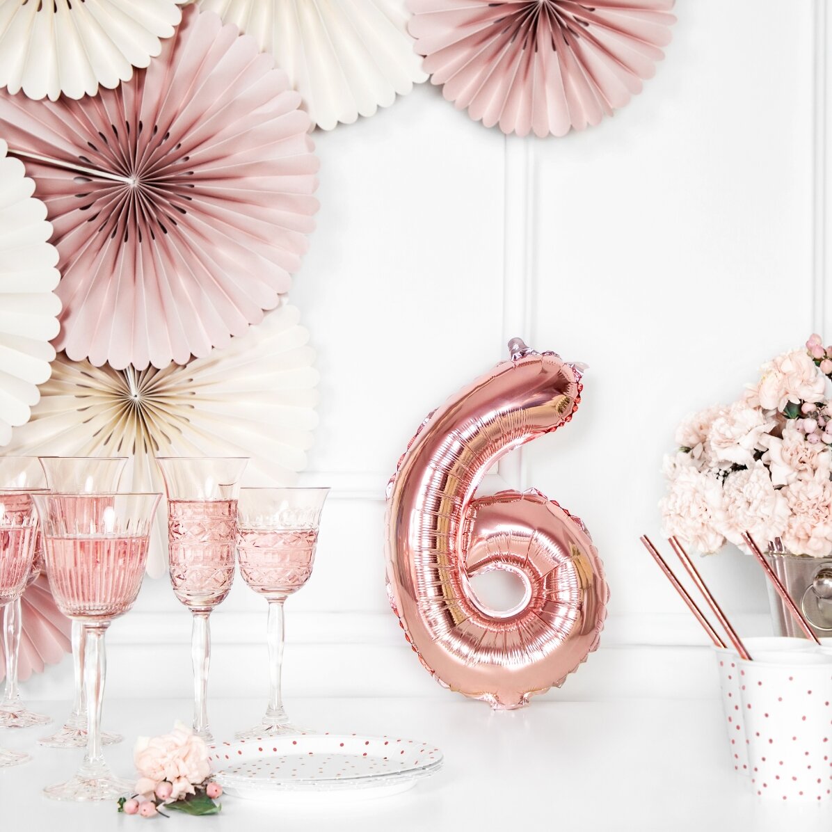 Ballons - Chiffres roses 35 cm