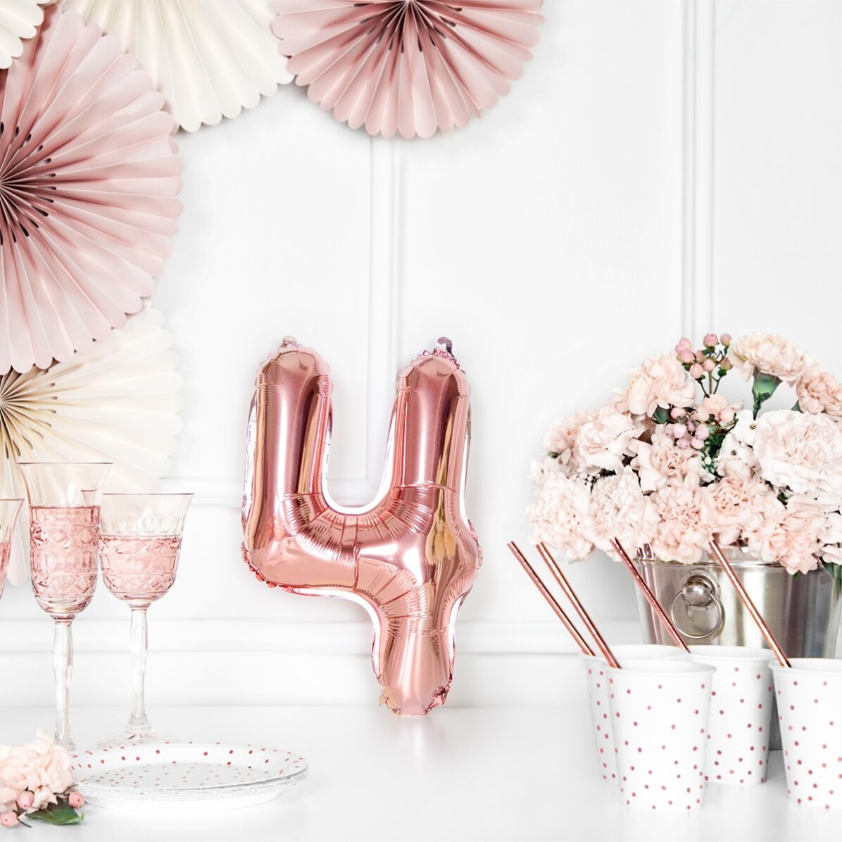 Ballons - Chiffres roses 35 cm