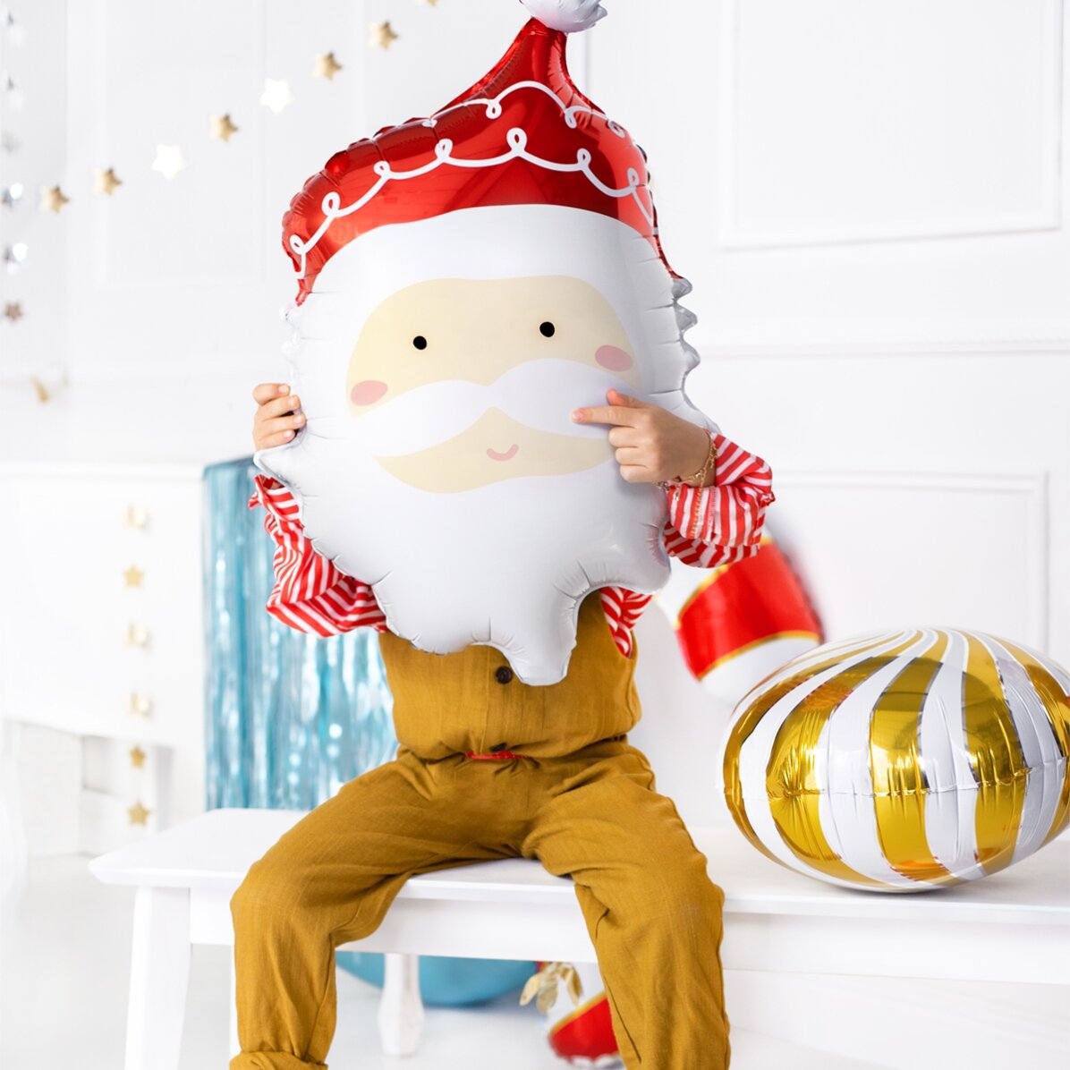 Ballon - le visage du Père Noël