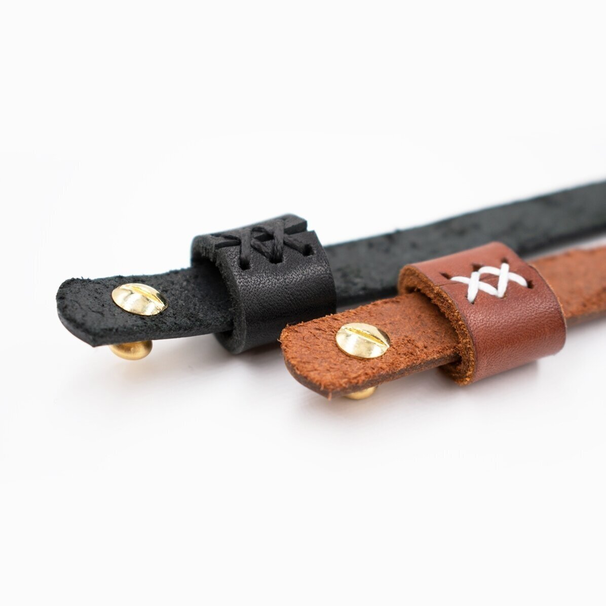 Bracelet en cuir personnalisé avec coordonnées et prénom