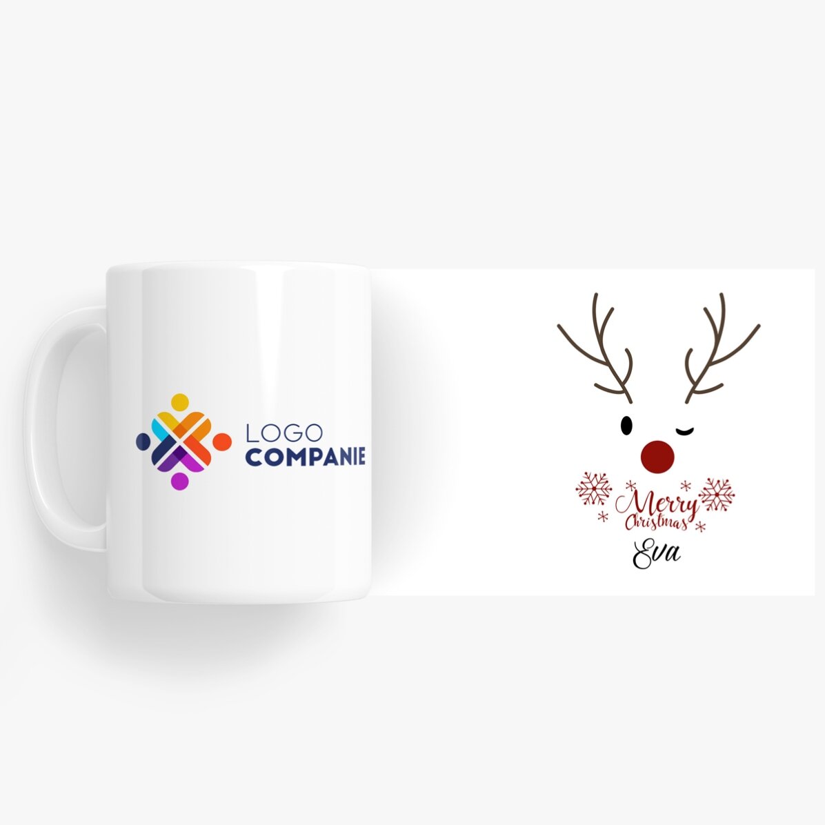 Tasse personnalisée avec logo - Renne