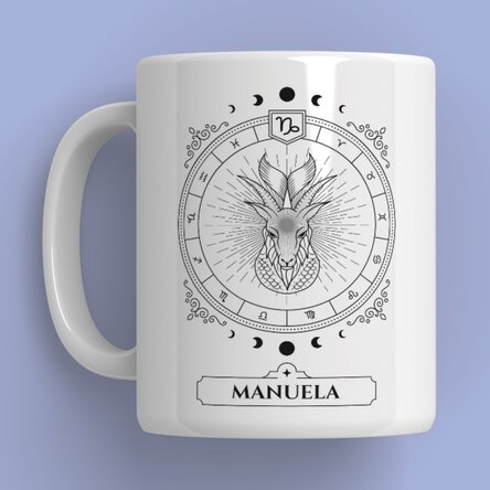 Personalised mug with name and zodiac sign - Capricorn