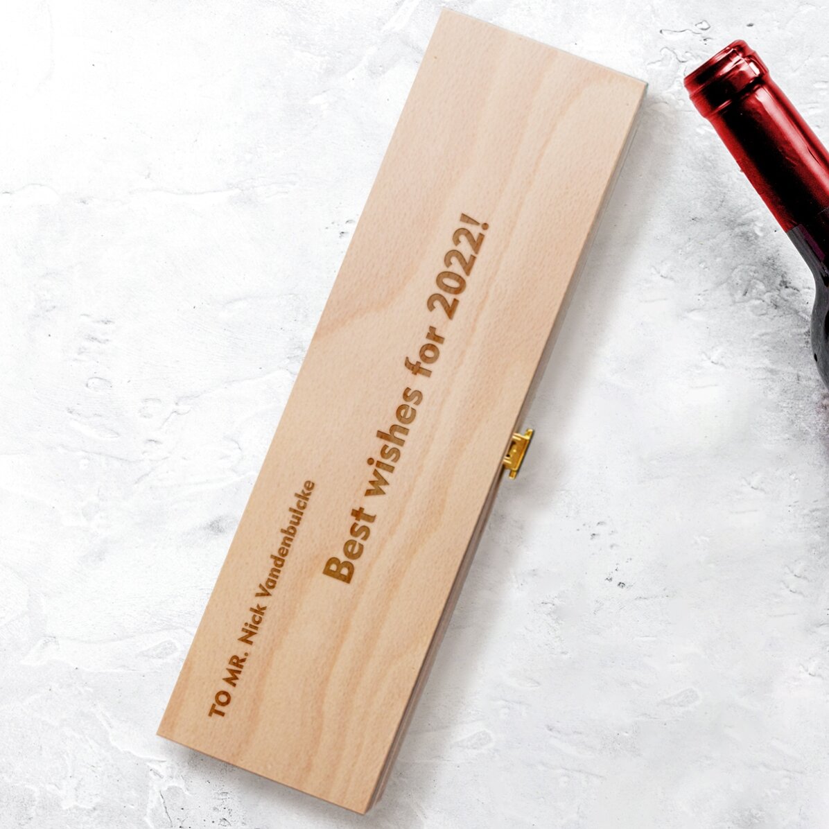 Coffret de vin personnalisé avec logo et message