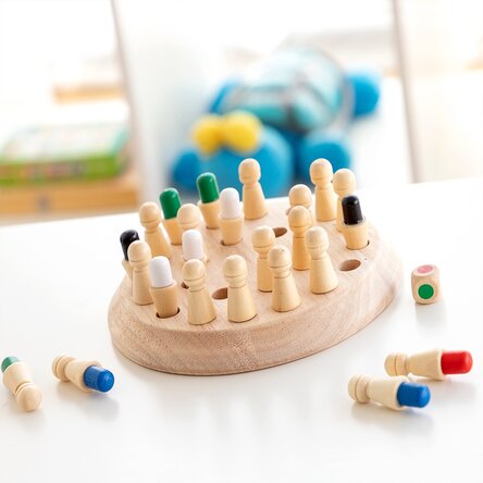Jeu de mémoire « Échecs » en bois