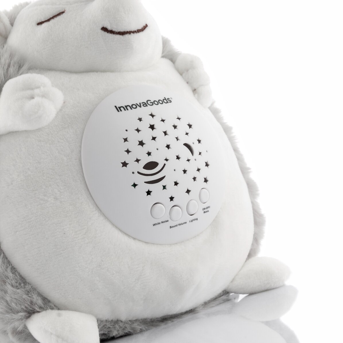Peluche hérisson avec projecteur de lumières et de sons