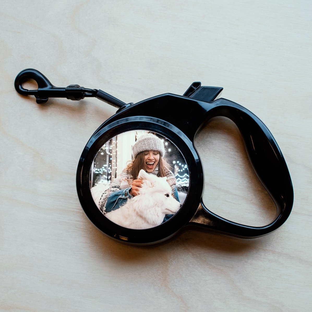Laisse pour chien personnalisée avec deux photos
