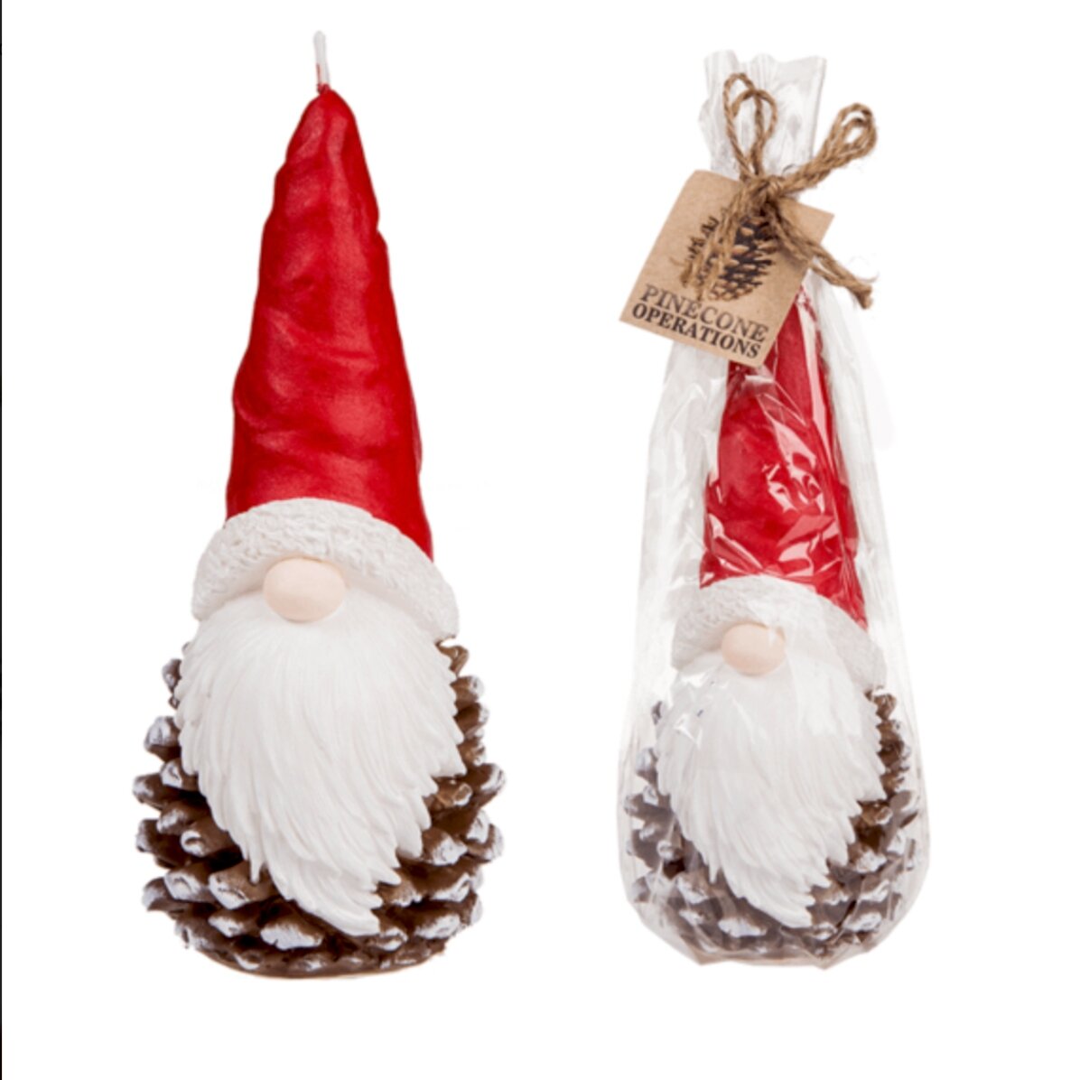 Figurine en forme de bougie de Noël - Lutin