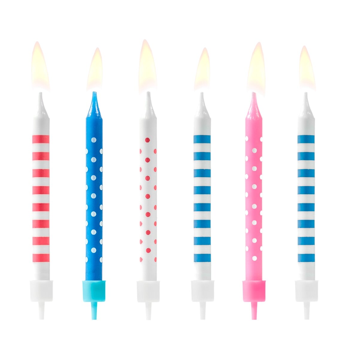 Bougies pour gâteau - lot de 6 pièces
