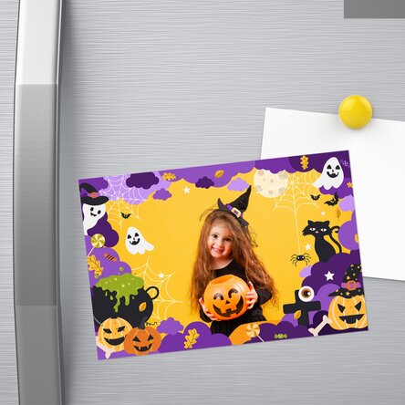 Aimant personnalisé 15 x 10 cm avec photo - Halloween