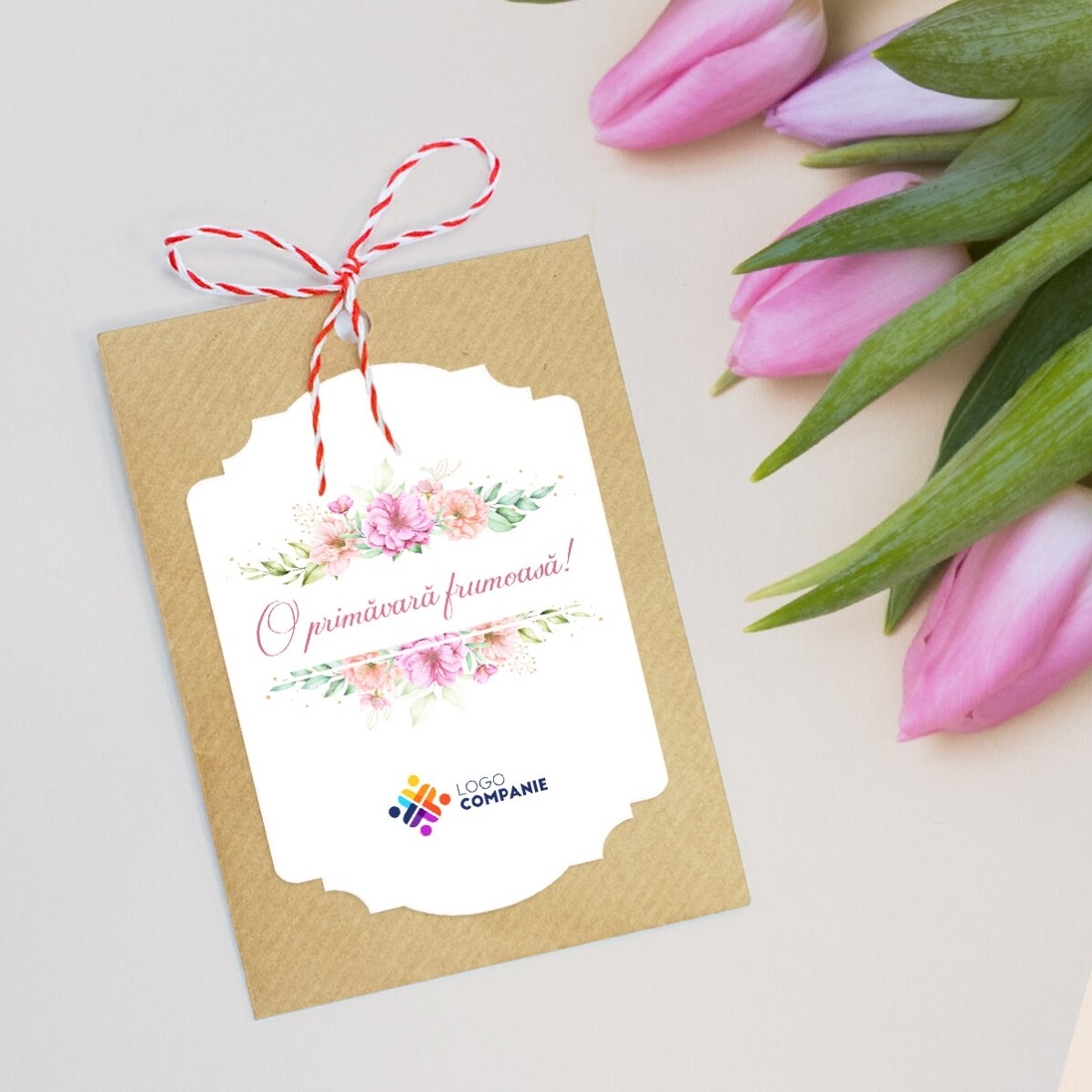Martisor à planter, personnalisé avec un logo et un message - Un beau printemps !