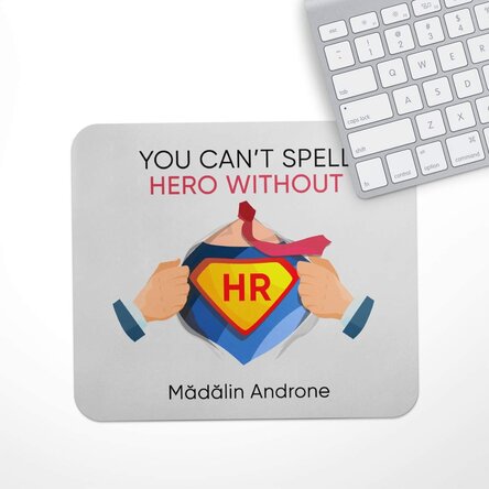 Personalised mouse pad with message - HR