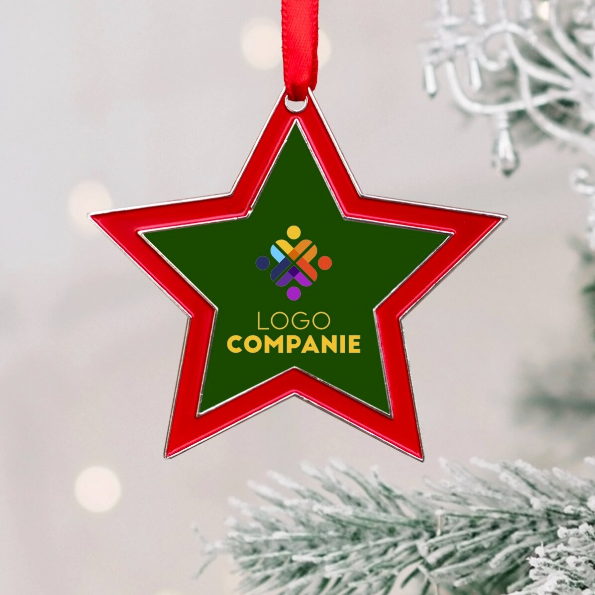 Décoration de sapin personnalisée avec logo - Modèle Steluta