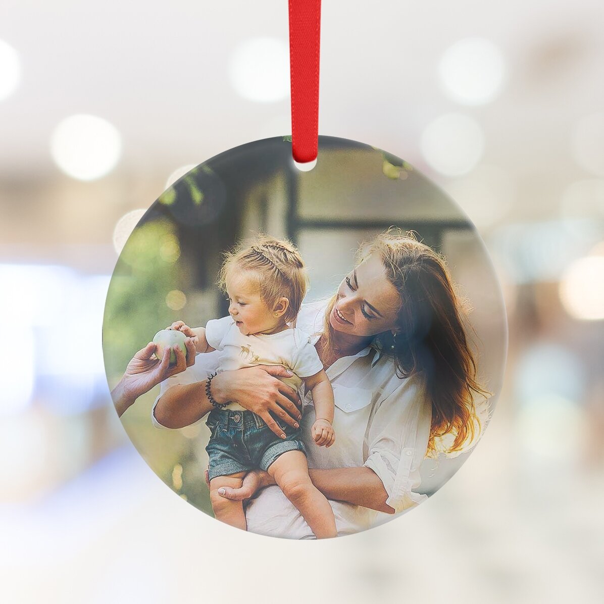 Décoration ronde personnalisée avec une photo