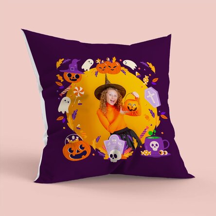 Oreiller personnalisé avec photo - Halloween