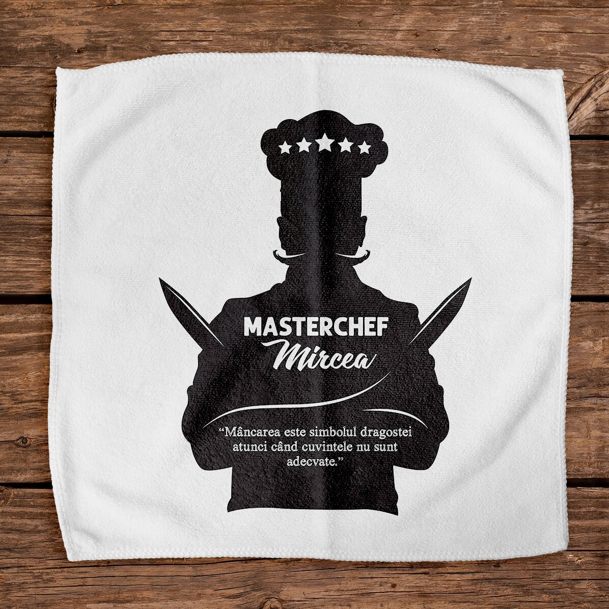 Serviette personnalisée avec inscription - Masterchef