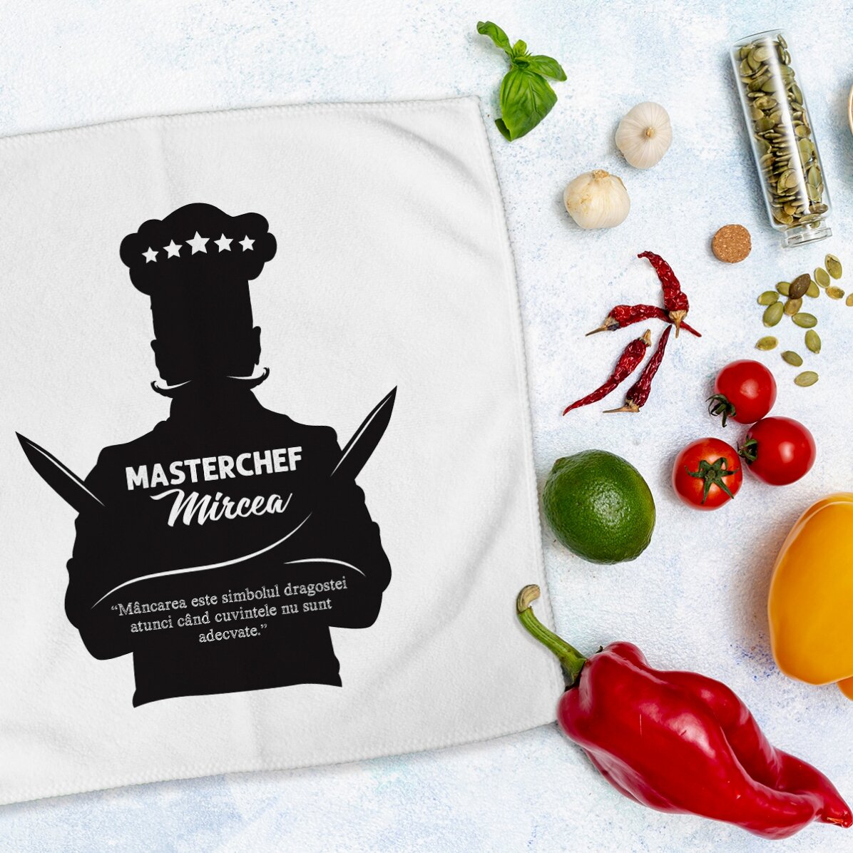 Serviette personnalisée avec inscription - Masterchef