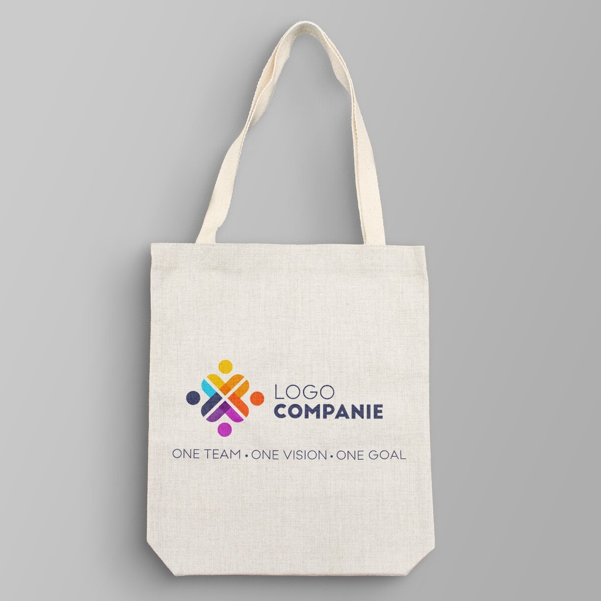 Sac personnalisé avec logo et texte