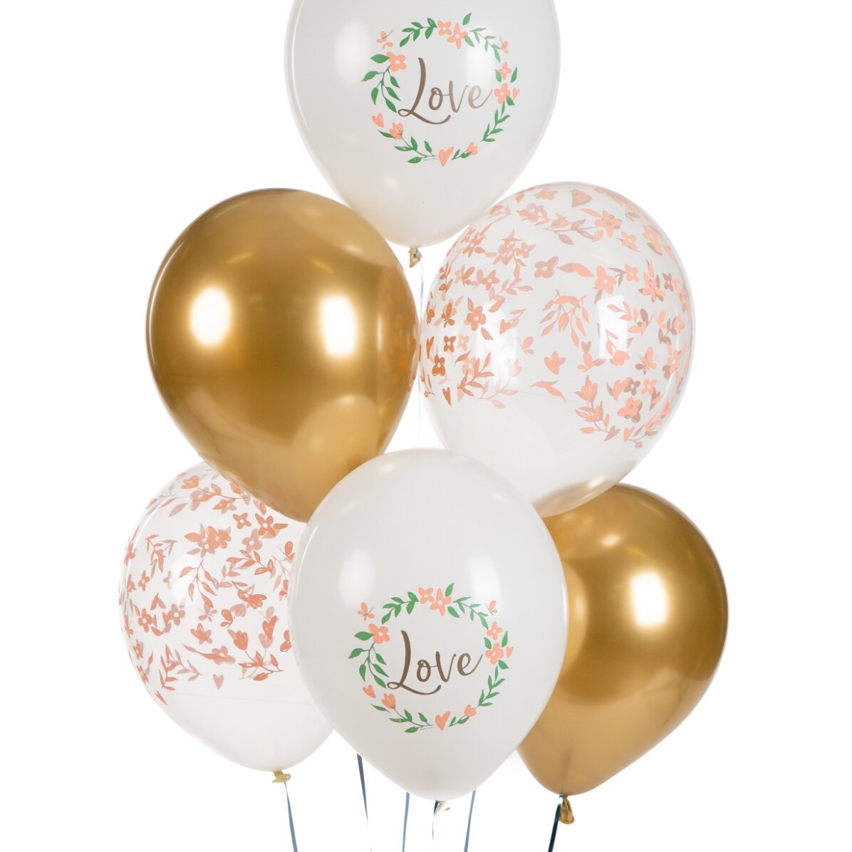 Lot de 6 ballons assortis - Love