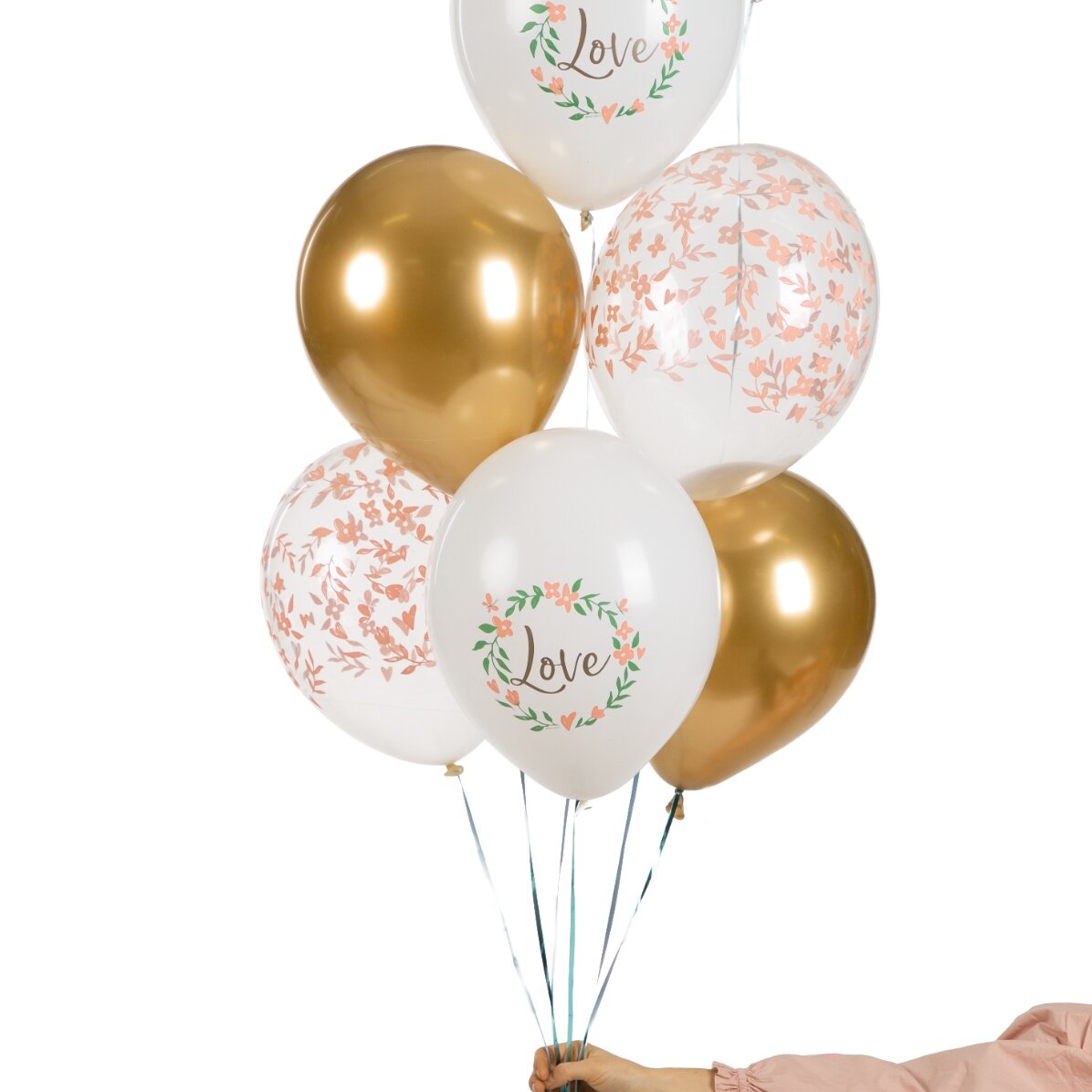 Lot de 6 ballons assortis - Love