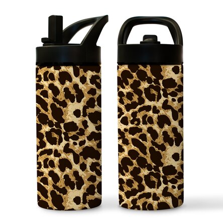 Thermos avec poignée et paille - collection Animal print