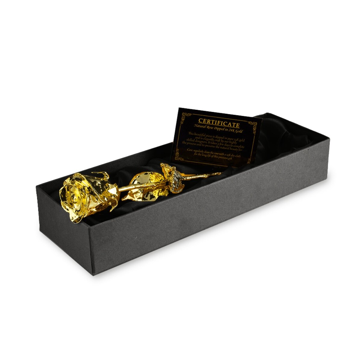 Rose plaquée or 24 carats