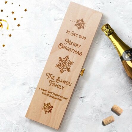 Personalised sparkling wine box - Christmas magic
