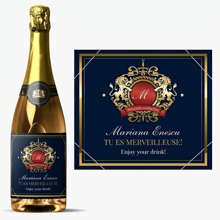 Vin mousseux personnalisé avec un texte - Heraldry