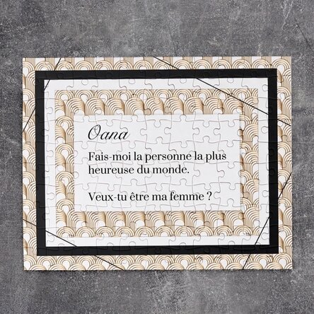 Puzzle personnalisé avec texte, 24 x 19 cm - Message caché
