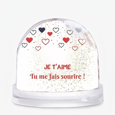 Globe de bureau personnalisé avec photo et texte - Love