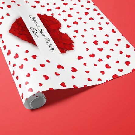 Papier d'emballage cadeau personnalisé - Love is in the air