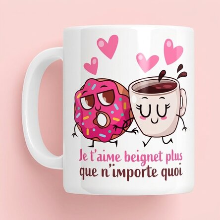 Tasse personnalisée avec un prénom - Doughnut Love
