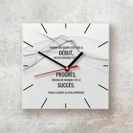 Montre carrée personnalisée avec inscription - « Succès »