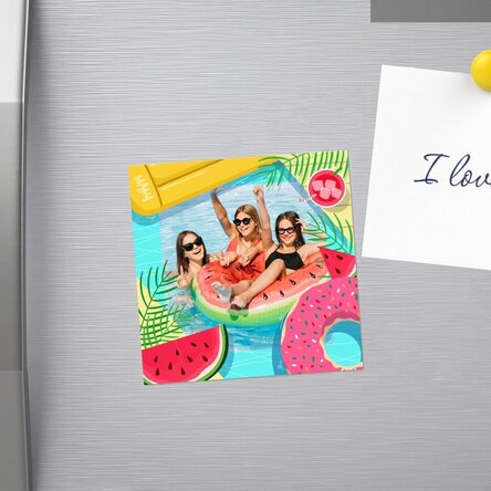 Personalised 10x10 magnet with a photo - Summer time!