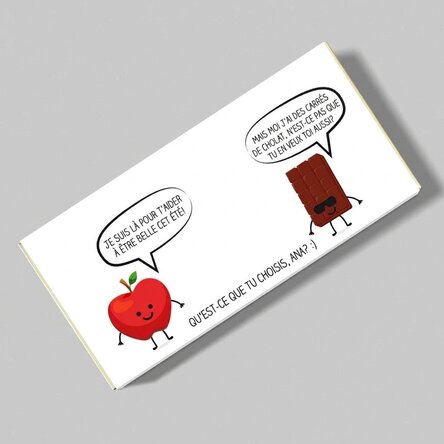 Chocolat personnalisé avec un message - Versus