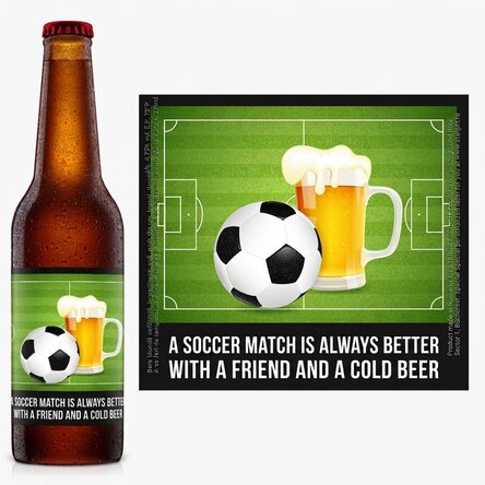 Bière personnalisée avec un texte - Football