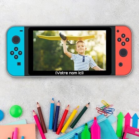 Trousse personnalisée avec une photo et un prénom - Console de jeux vidéo