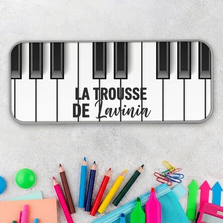 Trousse personnalisée avec inscription - Piano