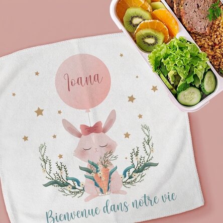 Serviette personnalisée avec un prénom - Welcome, babygirl