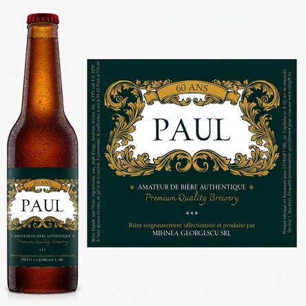 Bière personnalisée avec un texte - Royal 60
