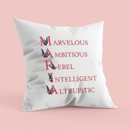 Coussin personnalisé avec inscription - Maria