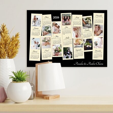 Affiche-calendrier personnalisée avec photos et texte - Memories