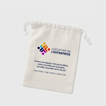 Petit sac cadeau personnalisé avec logo et message