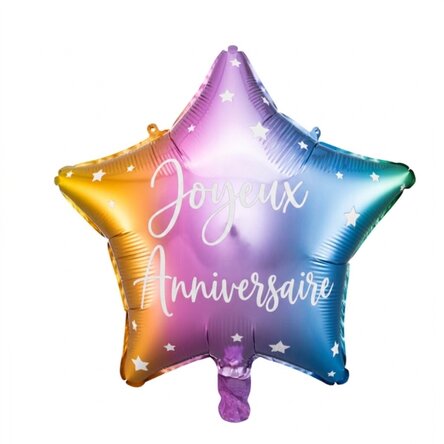 Ballon - mélange d'étoiles « Happy Birthday »