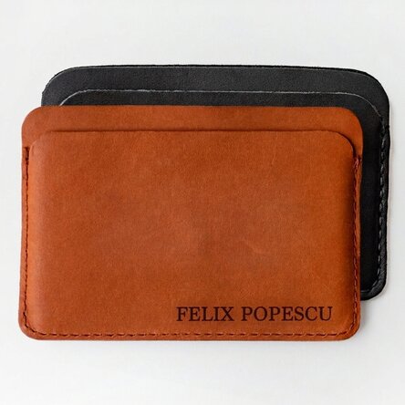 Portefeuille en cuir personnalisé avec un prénom