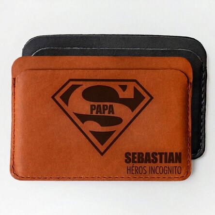 Portefeuille en cuir personnalisé avec prénom - Super TATA