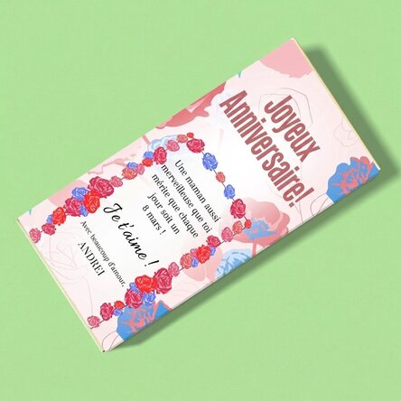 Chocolat personnalisé avec inscription - Une maman tellement merveilleuse